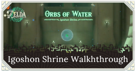 Zelda TotK Igoshon Shrine Walkthrough, Puzzle Solution, and Guide to Chest Locations Orbs of Water