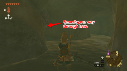 Tears of the Kingdom - Smash the Rocks to Your Left