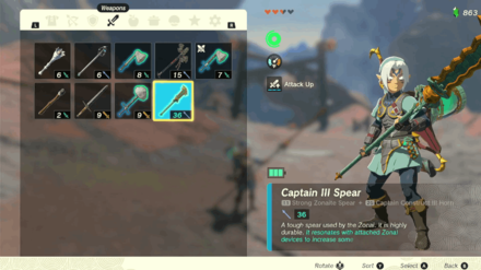 Zelda TotK - How to Duplicate a Weapon Step 1