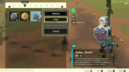 Zelda TotK - How to Duplicate Bows and Shields Step 4