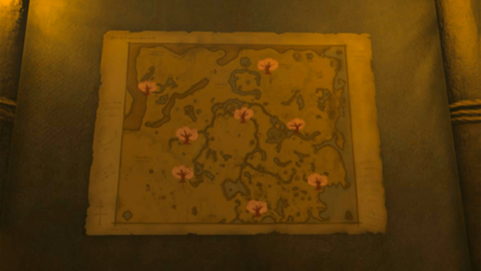 Zelda TotK - Cherry Blossom Tree Map at Outskirts Table