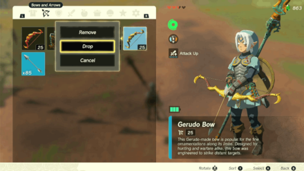 Zelda TotK - How to Duplicate Bows and Shields Step 7