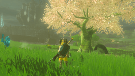 Zelda TotK - Hyrule Field Cherry Blossom Tree Overworld