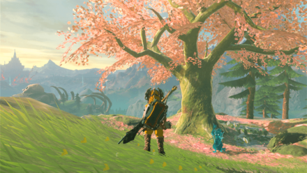 Zelda TotK - Lanayru Great Spring Cherry Blossom Tree Overworld