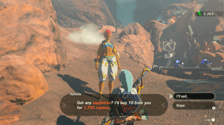 Zelda TotK - Sell ores to Ramella in Goron City