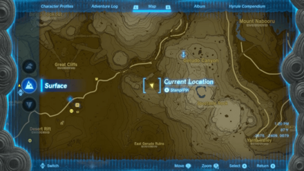 Gerudo Canyon Mine Entrance Map Image