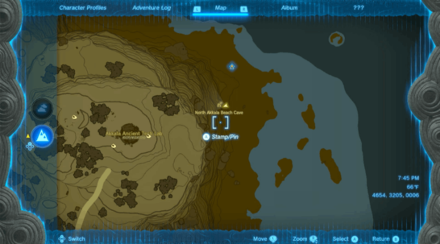 North Akkala Beach Cave Entrance Map Image