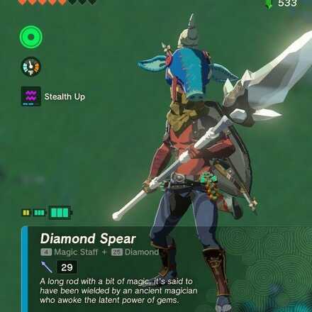 Zelda TOTK Diamond Spear