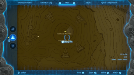 East Gerudo Ruins Cave Entrance Map Image