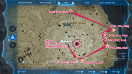 TotK - Death Mountain Rare Ore Deposits Route