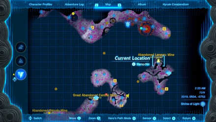 Zelda Tears of the Kingdom TOTK - Abandoned Lanayru Mine location