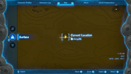 Central Gerudo Cave Entrance Map Image