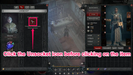 Diablo 4 - How to Unsocket Gems