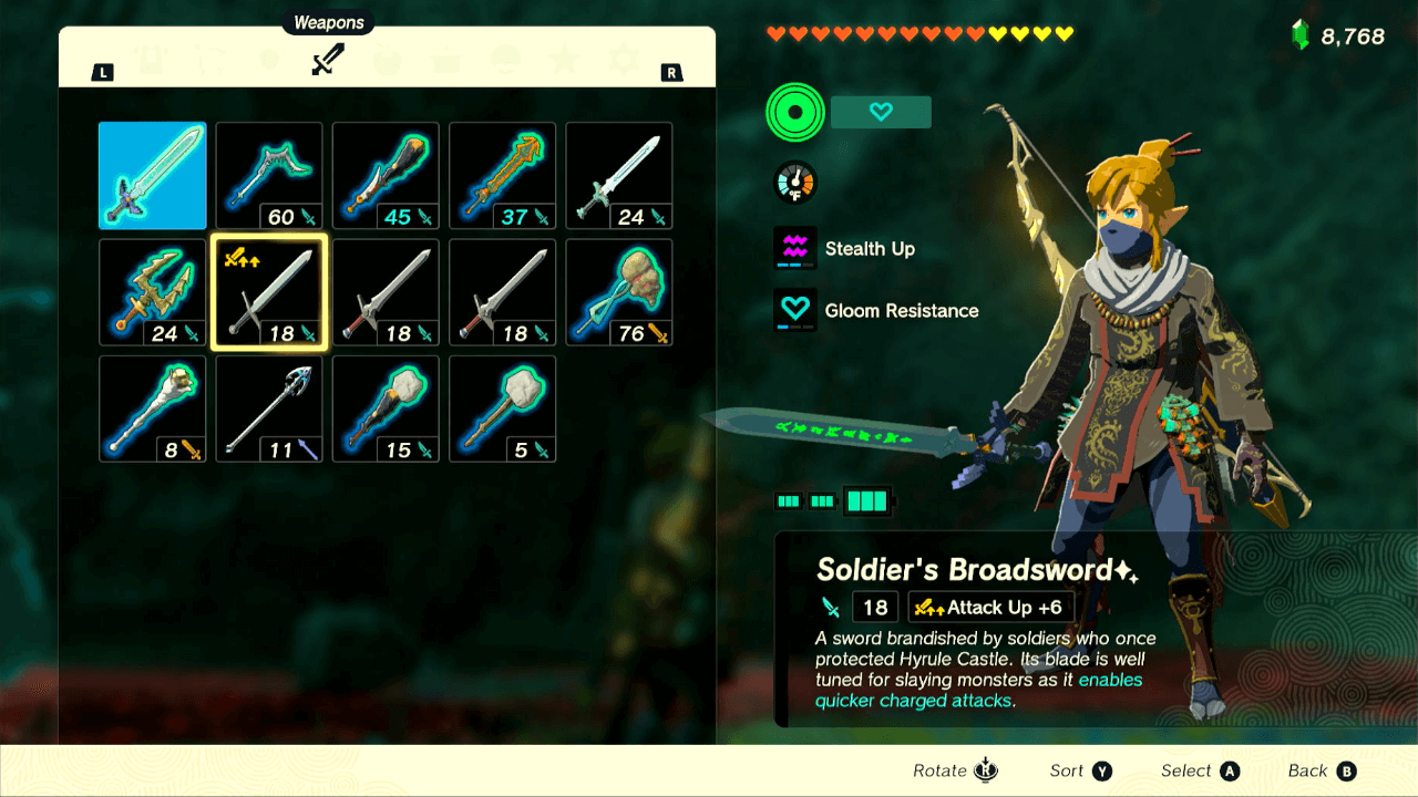Zelda TOTK - Weapon Modifiers