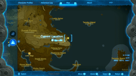 TotK Cape Cales Cliffbase Cave Map Location