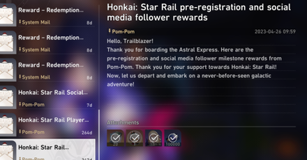 Star Rail - Get Free Passes from Pre-Registration Rewards