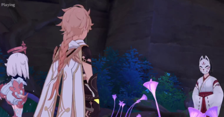 Genshin Impact Sacrificial Offering Walkthrough - Talk to Hanachirusato