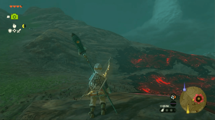 Zelda Tears of the Kingdom TotK - Dinraal - Recommended Waiting Spot.png