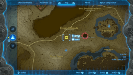 Rare Stone Talus in Drenan Highlands North of Kikakin Shrine Map View