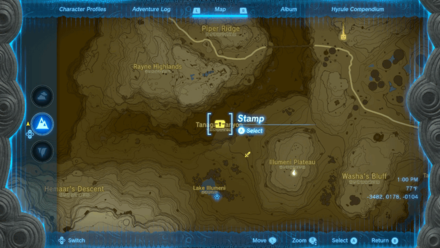 Rare Stone Talus in Tanagar Canyon North of Turakawak Shrine Map View