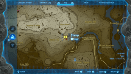 Rare Stone Talus in Taafei Hill Cave Map View