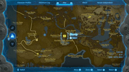 Rare Stone Talus in Guchini Plain Map View