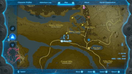 Rauru Hillside Cave Entrance Map Image