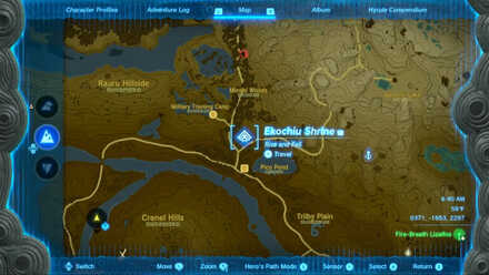 Zelda Tears of the Kingdom TotK - Ekochiu Shrine location