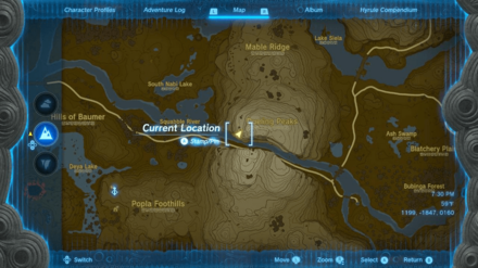 Dueling Peaks North Cave Entrance Map Image