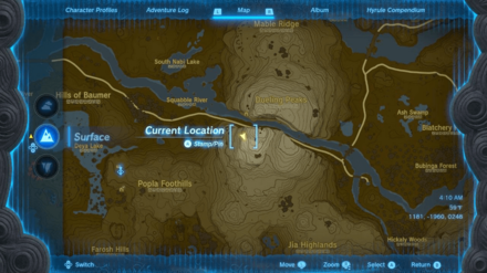 Dueling Peaks South Cave Entrance Map Image