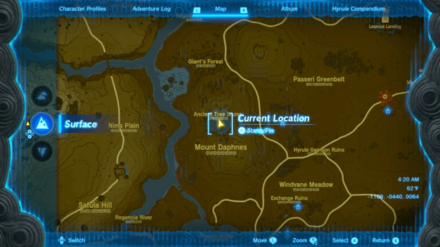 TotK Ancient Tree Stump Map Location