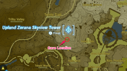 Upland Zorana Summit Cave Entrance Map Image