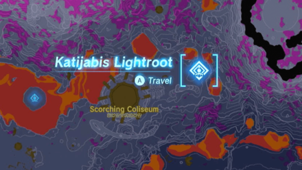 Zelda TotK - Scorching Coliseum Map Image