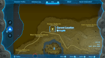 Deplian Badlands Cave Entrance Map Image