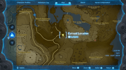 Stalry Plateau Cave Entrance Map Image