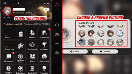 Honkai Star Rail - How to Change Your Profile Picture