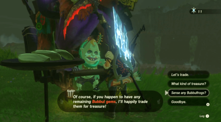 Zelda Tears of the Kingdom TotK Asking Koltin for Bubbulfrogs
