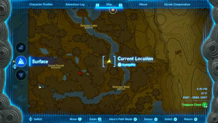 Zelda Tears of the Kingdom TotK - Second dragon pillar in Dracozu Lake