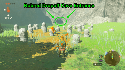 Zelda TotK - Robred Dropoff Cave Overworld