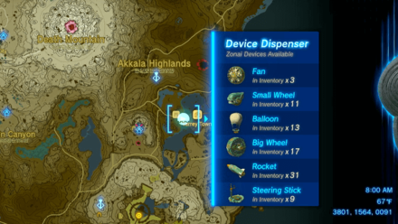 Tears of the Kingdom - Hudson Construction Site Device Dispenser