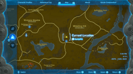 Whistling Hill Cave Entrance Map Image