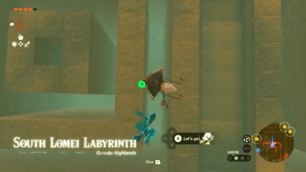 Zelda Tears of the Kingdom TotK Droping down the Labyrinth
