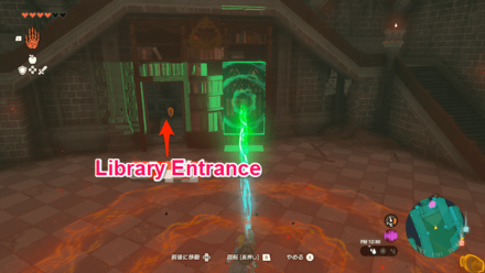 Zelda TotK - Hyrule Castle Library Entrance