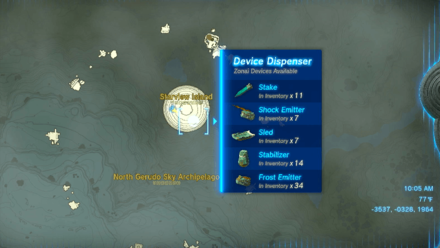 Tears of the Kingdom - Starview Island Device Dispenser