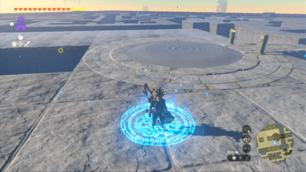 Zelda Tears of the Kingdom TotK Placing a Travel Medallion on North Lomei