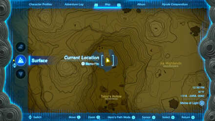 TotK - secret chamber north of Tobio