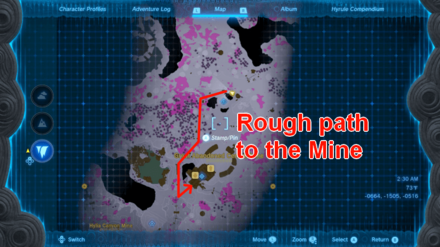 Zelda Tears of the Kingdom TotK - A Call from the Depths Follow Road.png