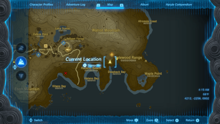 Deepback Bay Cave Entrance Map Image
