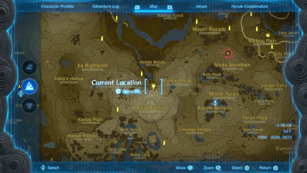 Mount Floria Cave Entrance Map Image