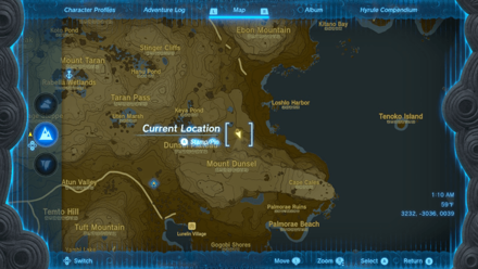 Mount Dunsel Cave Entrance Map Image